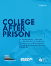 College After Prison: A Review of the Literature on Barriers and Supports to Postsecondary Education for Formerly Incarcerated College Students
