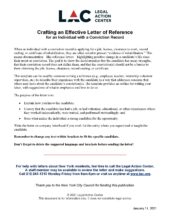 Reference Letter Template | Legal Action Center